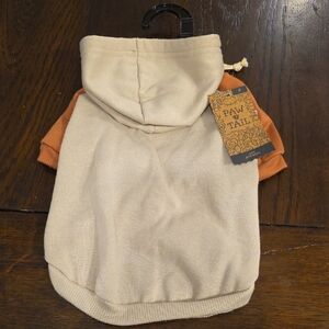 Paw & Tail Cream and Orange Pet Hoodie